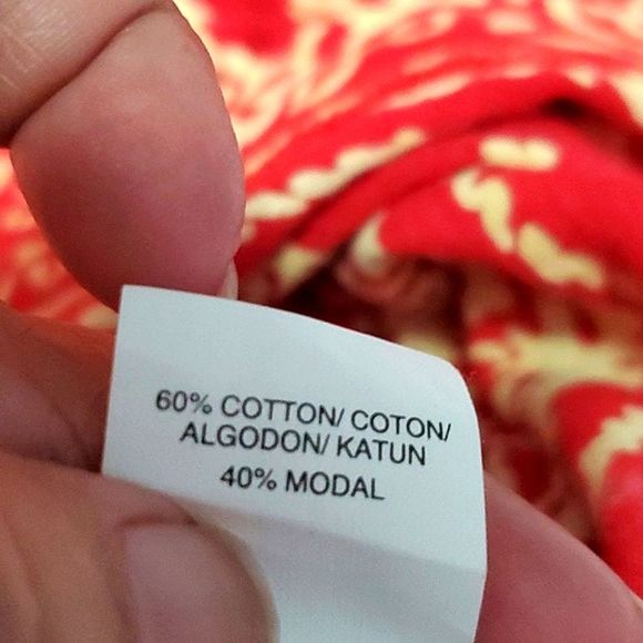 Lucky Brand Burnt Orange Boho Southwestern Roll Up Sleeves Modal Blend Shirt - Picture 8 of 8